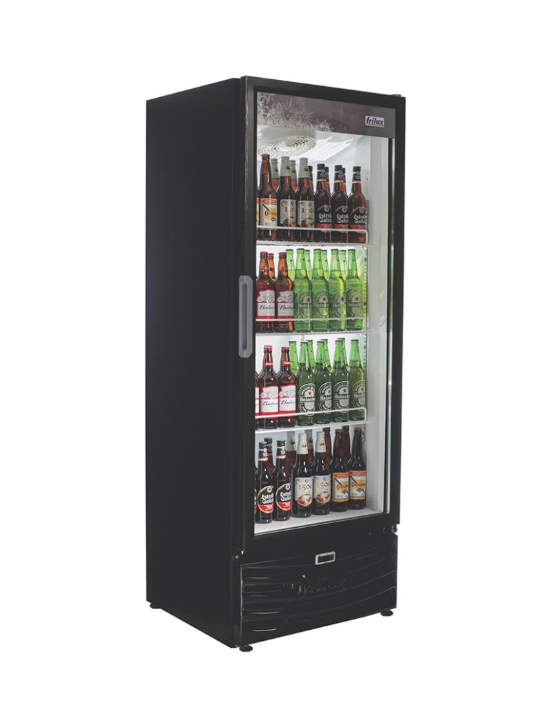 cervejeira preta porta vidro