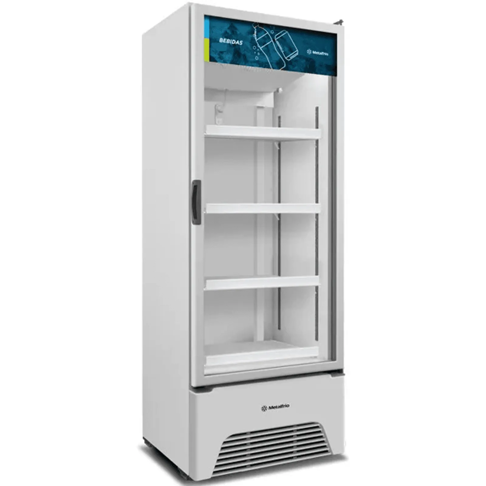 freezer vertical porta de vidro 572l